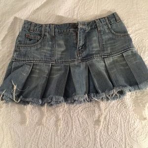 Denim mini skirt